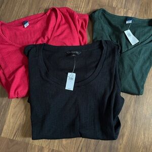 Banana Republic and Old Navy Ribbed Knit Tops